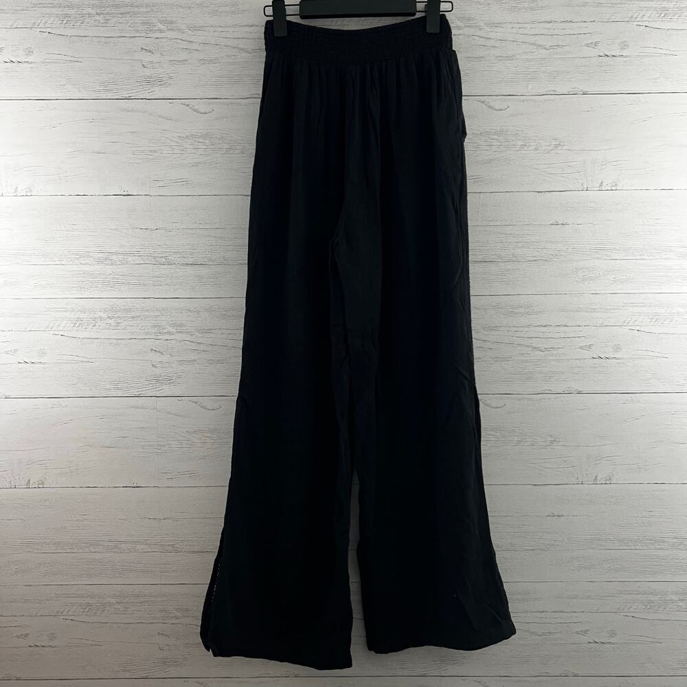 Aerie Black Medium Lightweight Split Hem Pull On Pants Size M - Picture 6 of 6